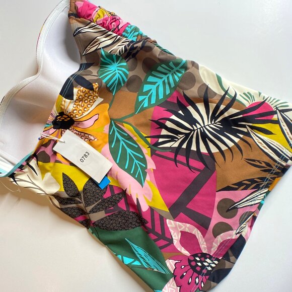 NWT Bleu Rod Beattie Women's Strapless Floral Print Bikini Top, Size 6 - Picture 8 of 9